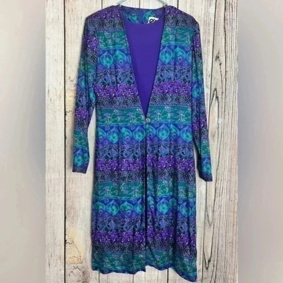 Vintage Ejm two-fer single button Women’s dress size 10 - Picture 1 of 11